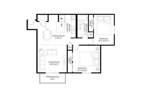 a floor plan of a bedroom house